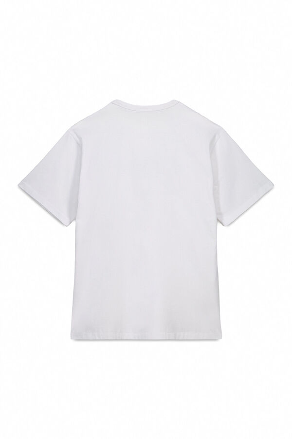 OOTO Camiseta gráfica lavada Blanco
