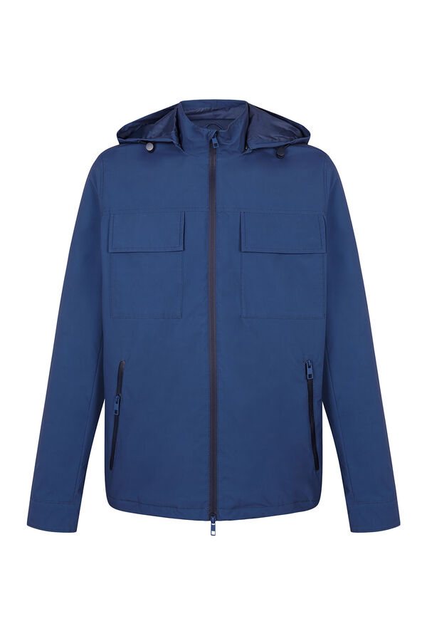 Cortefiel Hooded jacket Blue