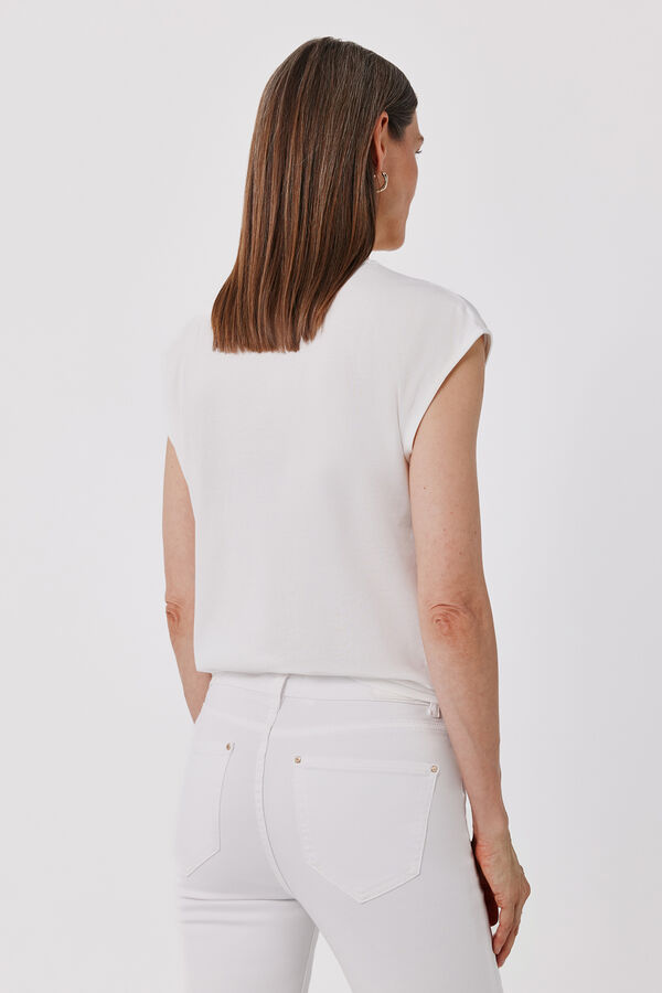 Cortefiel Printed T-shirt White
