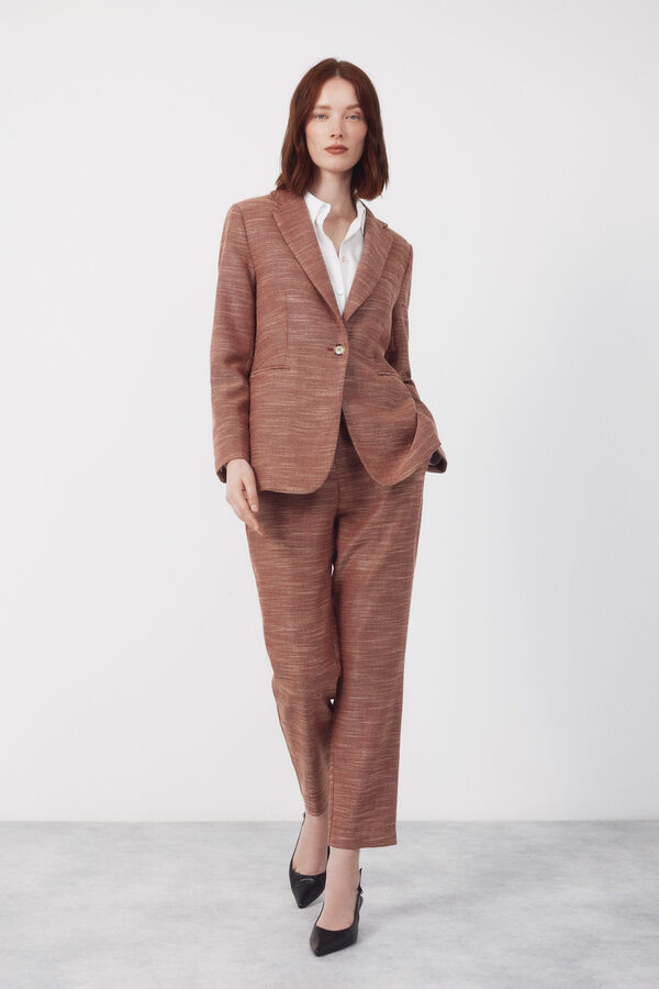 Cortefiel Slim fit trousers Orange