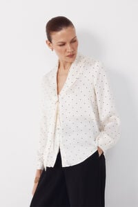 Cortefiel Satin blouse with bow