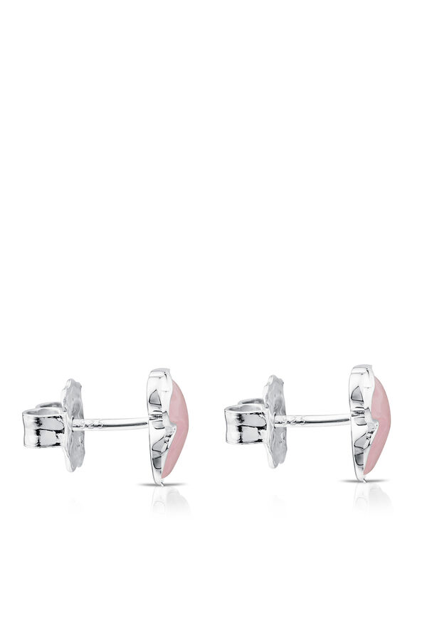 Tous Pendientes oso de plata y cuarzo Gris