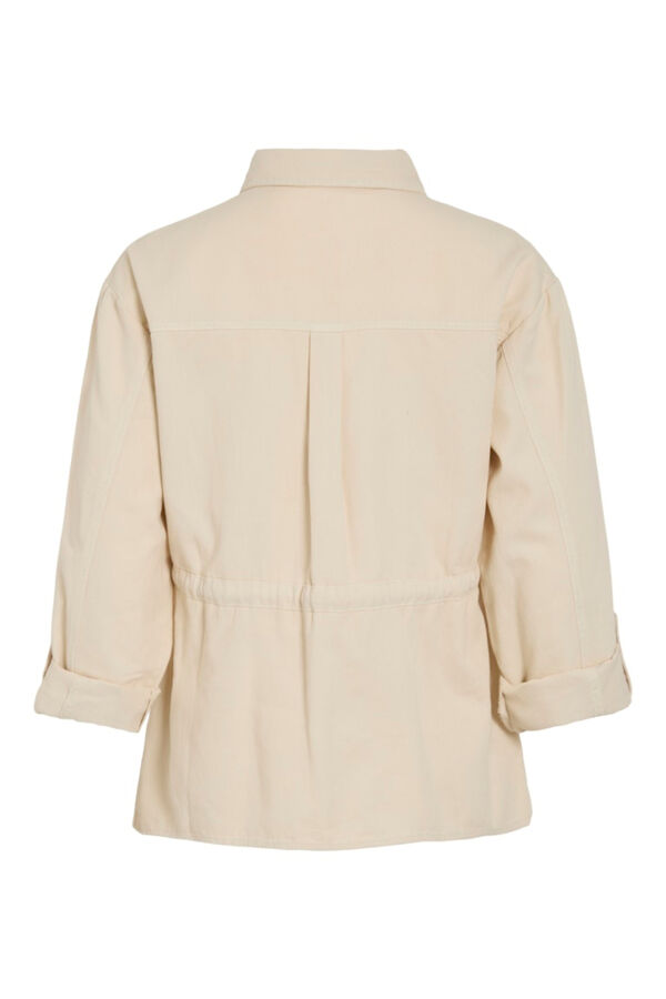Vila Organic cotton women's safari jacket Beige