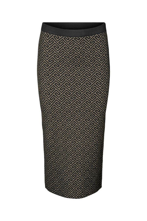 Vero Moda Saia midi de malha  Preto