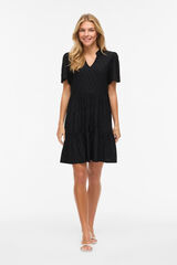 Vila Short dress with openwork details Black