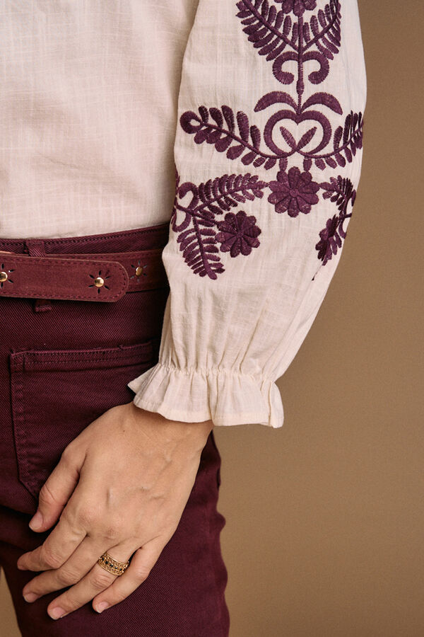 Polín Et Moi Blusa bordada Teresa Impressão