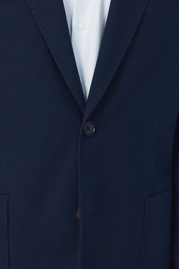 Cortefiel Blazer coordenado em mistura de linho Azul