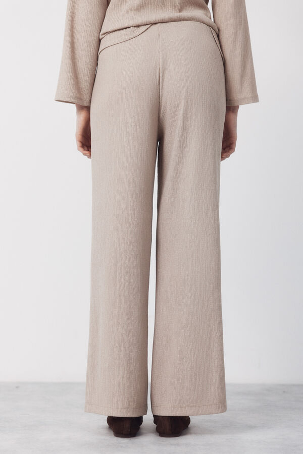 Cortefiel Jersey-knit trousers Beige