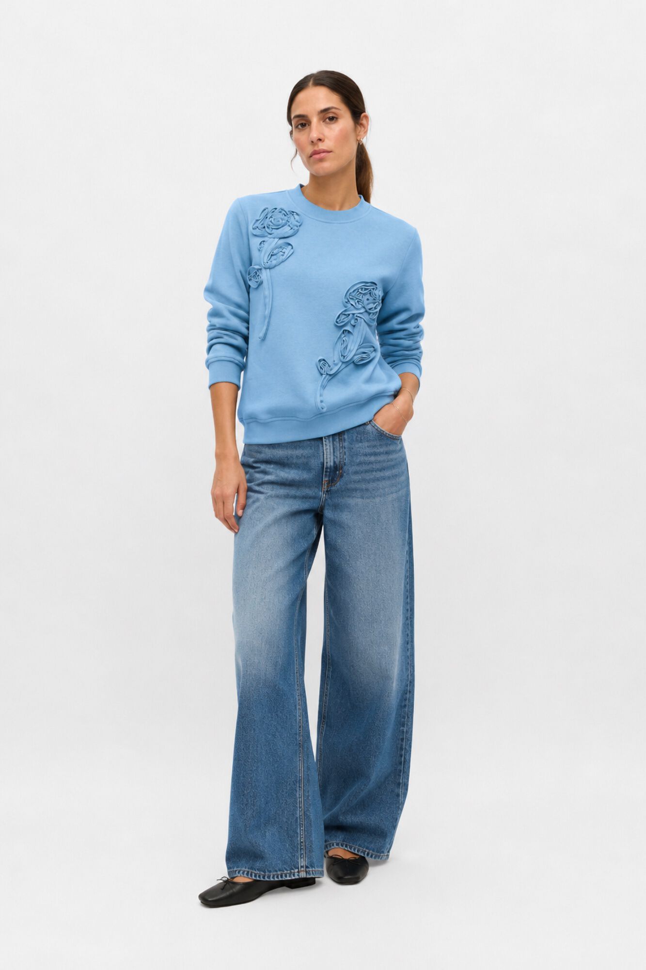 Object Embroidered floral sweatshirt