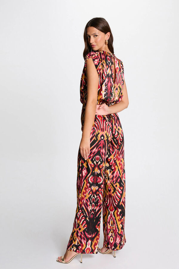 Cortefiel Long printed jumpsuit Multicolour