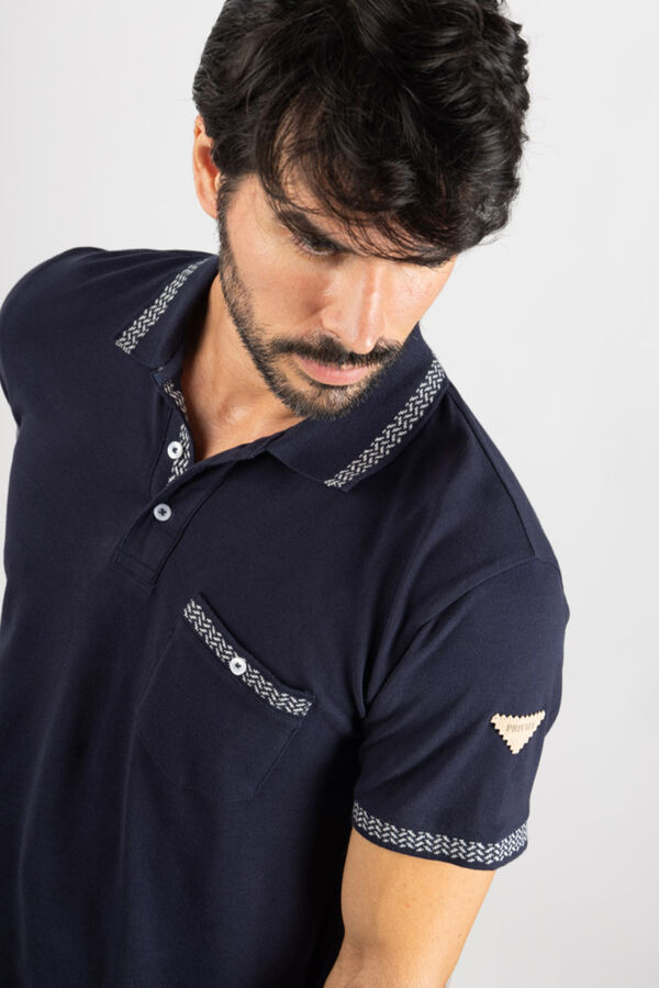 Privata Short sleeve polo shirt Navy