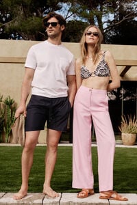Cortefiel Pink straight trousers Pink