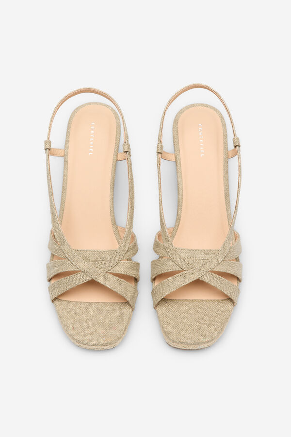 Cortefiel Espadrille wedge sandal Beige