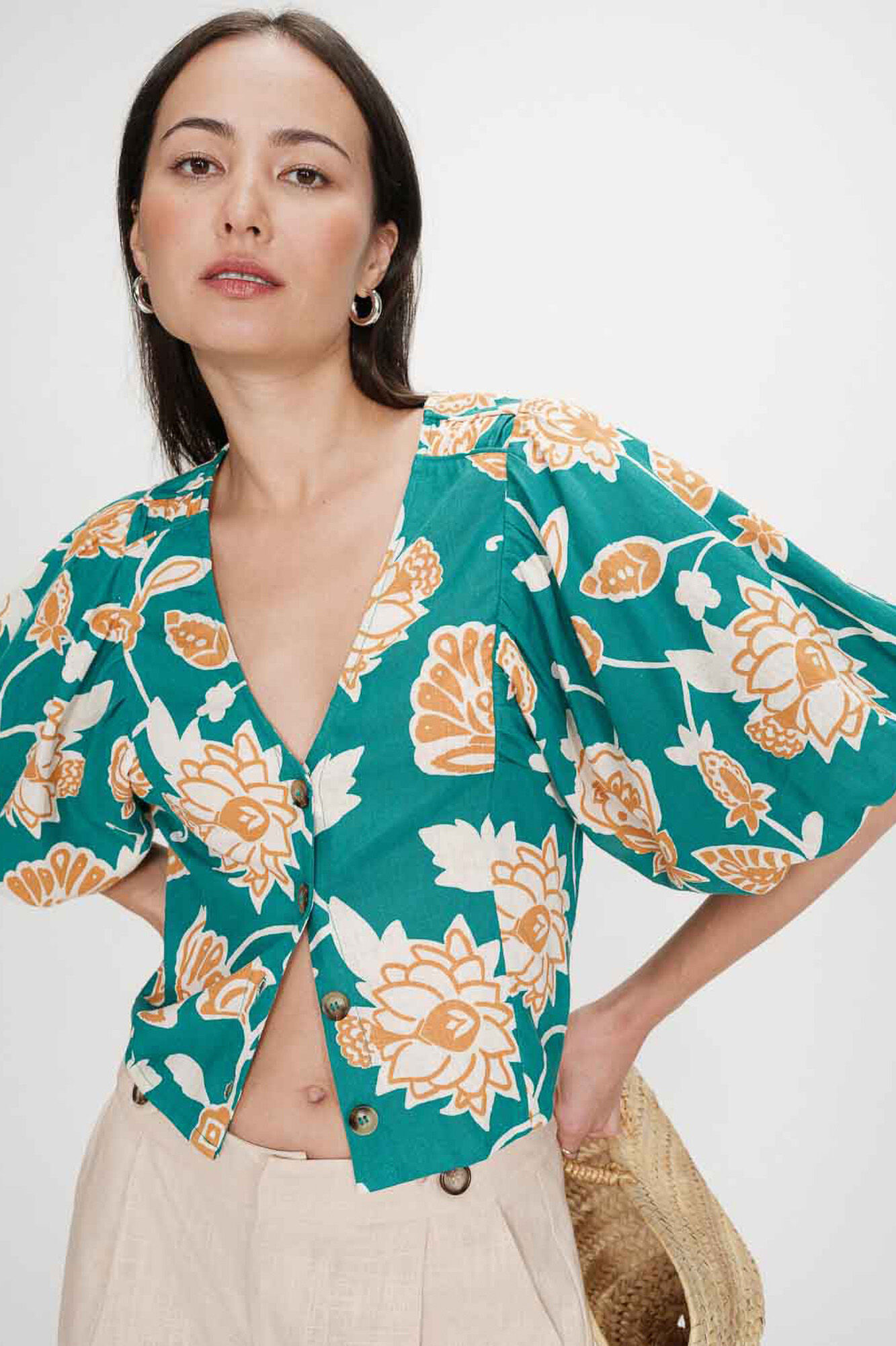 Grace & Mila Floral short top VAHE