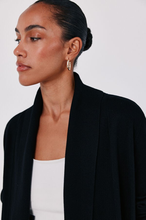 Cortefiel Shawl collar jacket Black