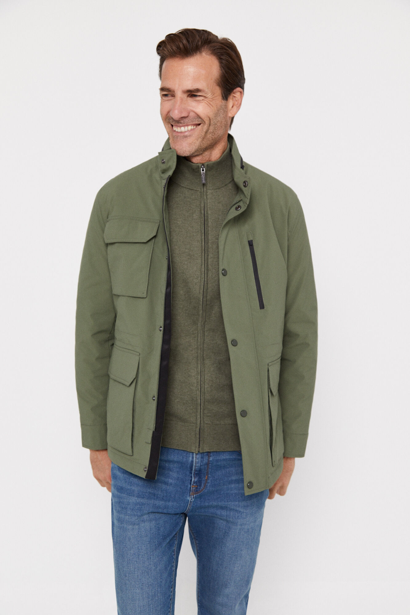 Brown M discount 97% Cortefiel jacket MEN FASHION Jackets Vintage 