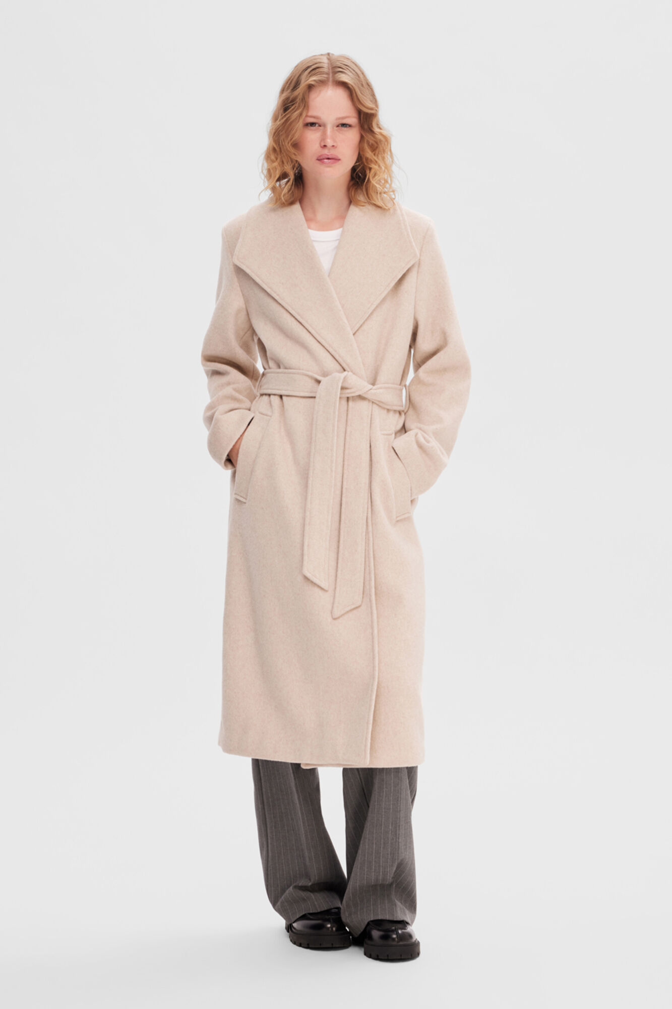 Long wrap coat womens online