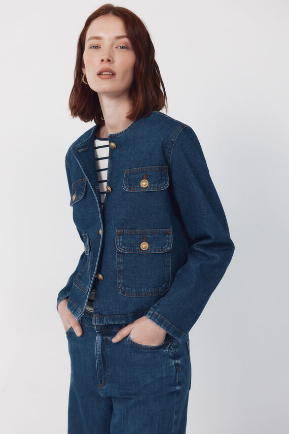 Cazadora Denim marinera