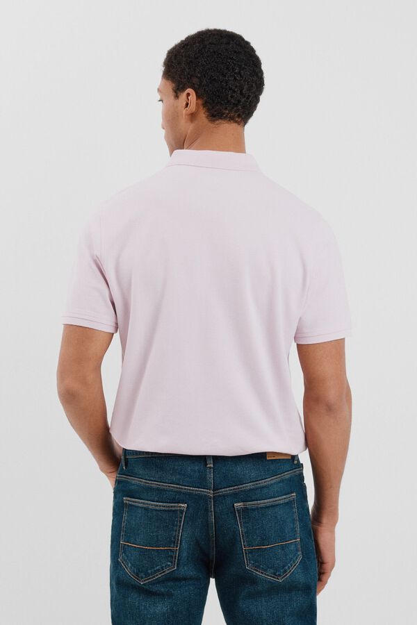 Cortefiel Basic piqué polo shirt Pink