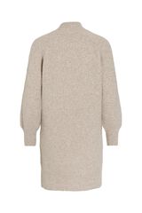 Vila Vestido de malha gola alta Tostado