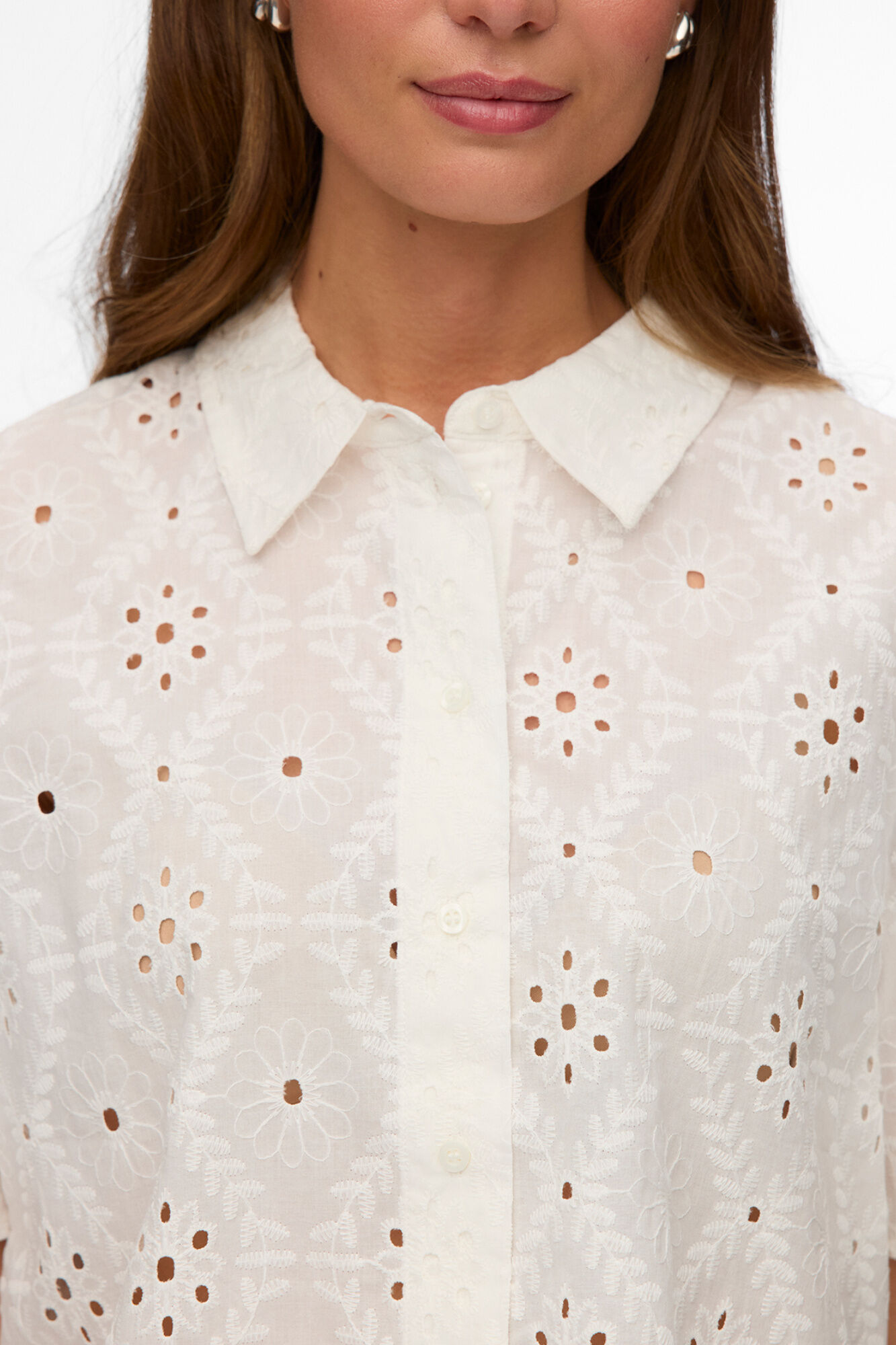 Vero Moda Camisa cropped com bordados
