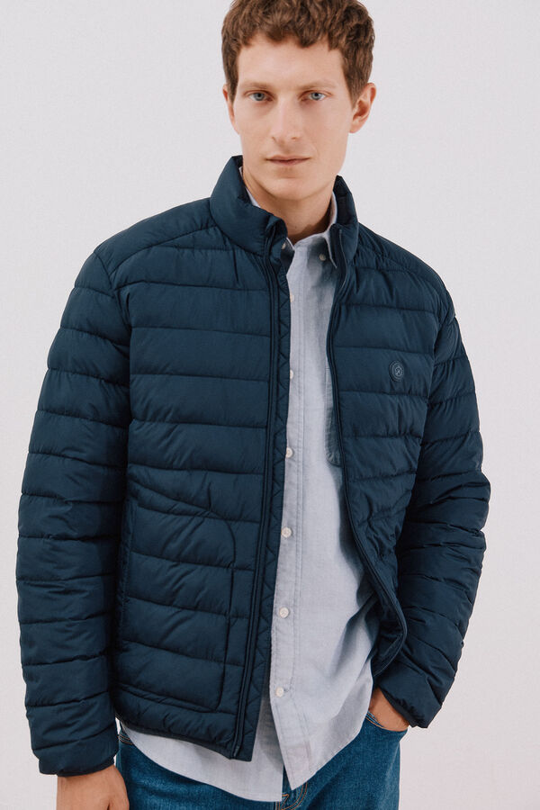 Cortefiel Ultra-light quilted jacket Navy