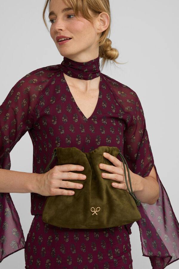 Silbon Blusa com motivos estampado no gola Granada