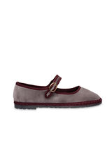 Flabelus Mery Jane de terciopelo Gris