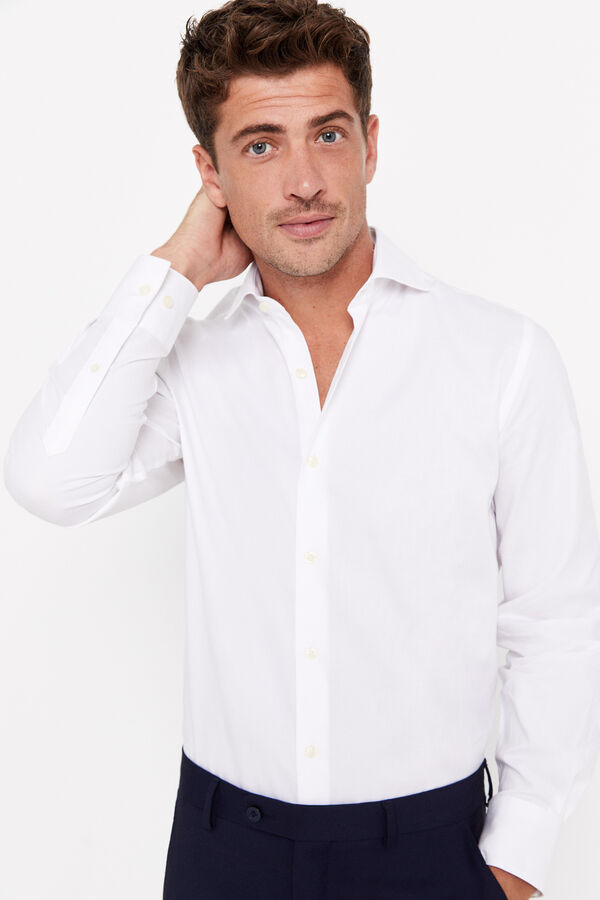 Cortefiel Camisa vestir estructura fácil plancha Blanco