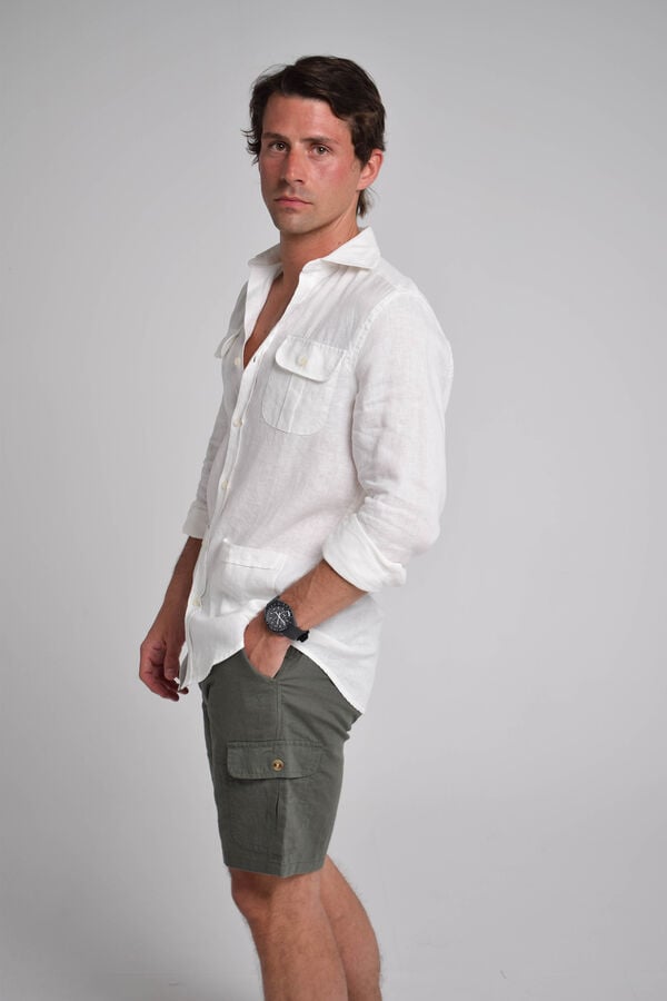 Cloking Bermuda Linen Cargo Green