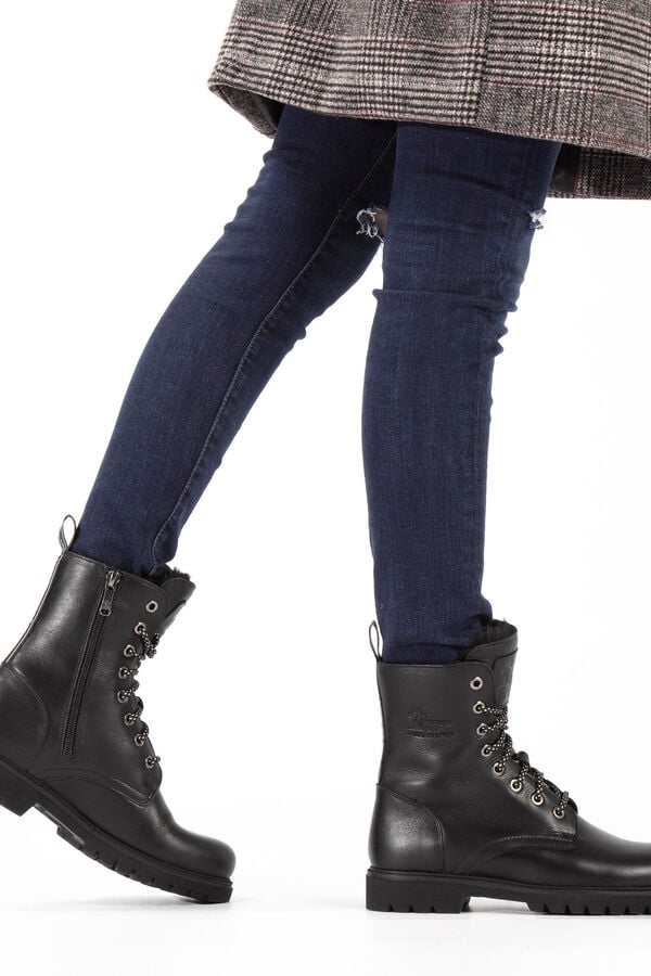 Panama Jack Botas de mulher em pele napa Preto