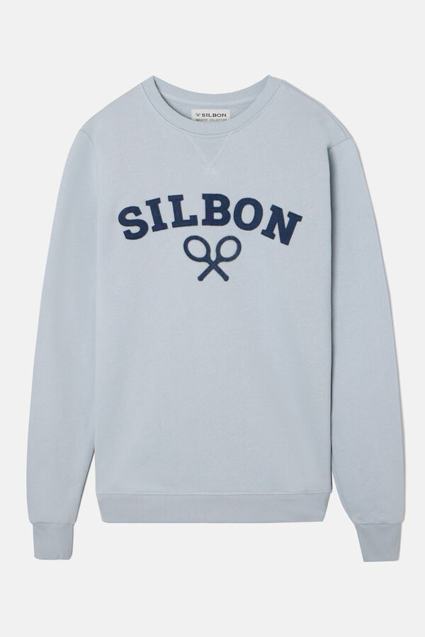 Silbon Sudadera logo raqueta media Azul