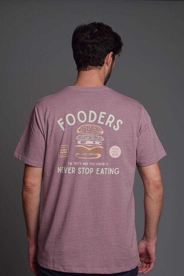 Cloking T-shirt Fooders Lavada Borgonha Subiu