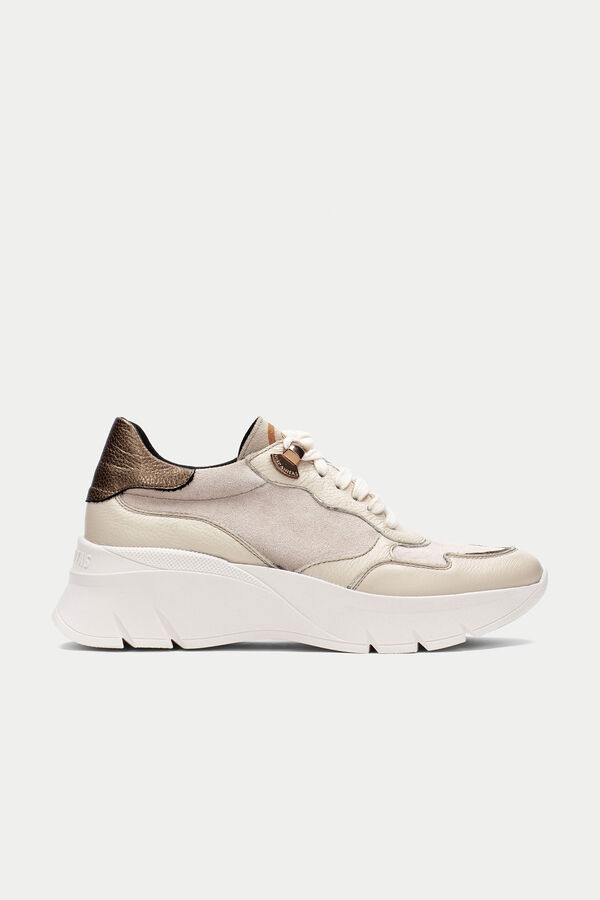 Cortefiel Deportiva cordones elásticos suela volumen Helsinki Beige