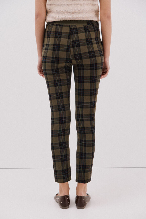 Cortefiel Comfort stretch pants Printed green