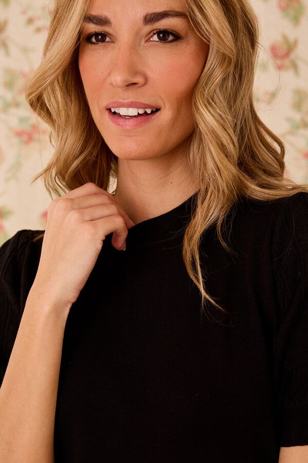 Pol&iacute;n Et Moi Top Ruth preto Preto