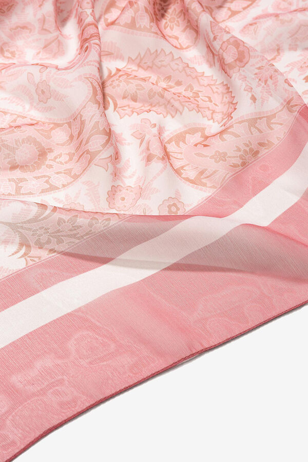 Vilanova Cachecol semitransparente com estampado paisley Subiu