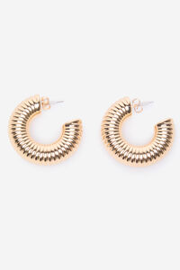 Cortefiel Wavy hoop earring Gold