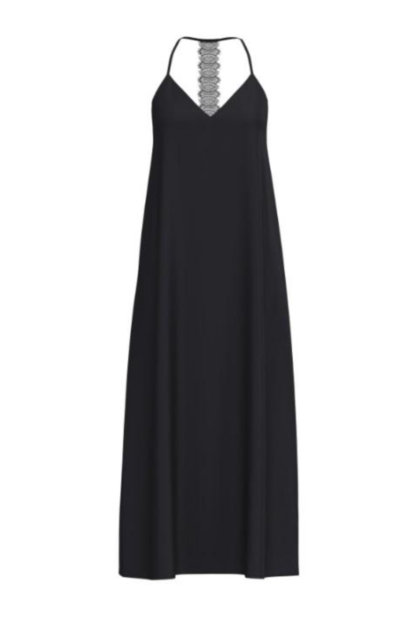 Vila Vestido comprido de al&ccedil;as com renda