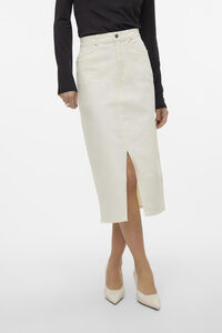 Cortefiel Denim tube skirt White