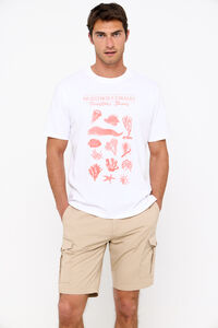 Cortefiel Camiseta gráfica colaboración WWF Blanco