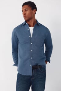 Cortefiel Plain linen cotton shirt