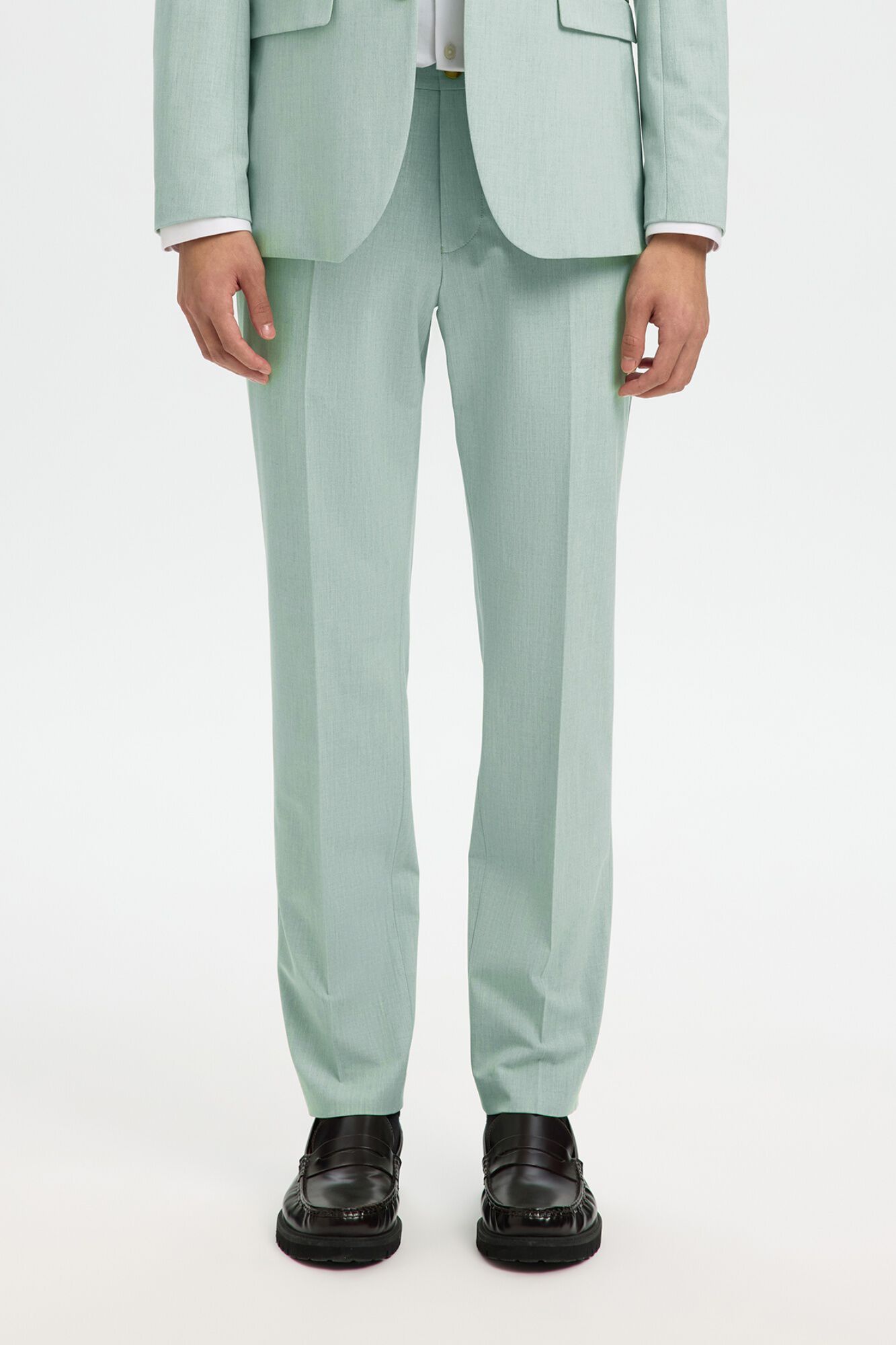 Selected Cal&ccedil;a de alfaiataria Slim Fit