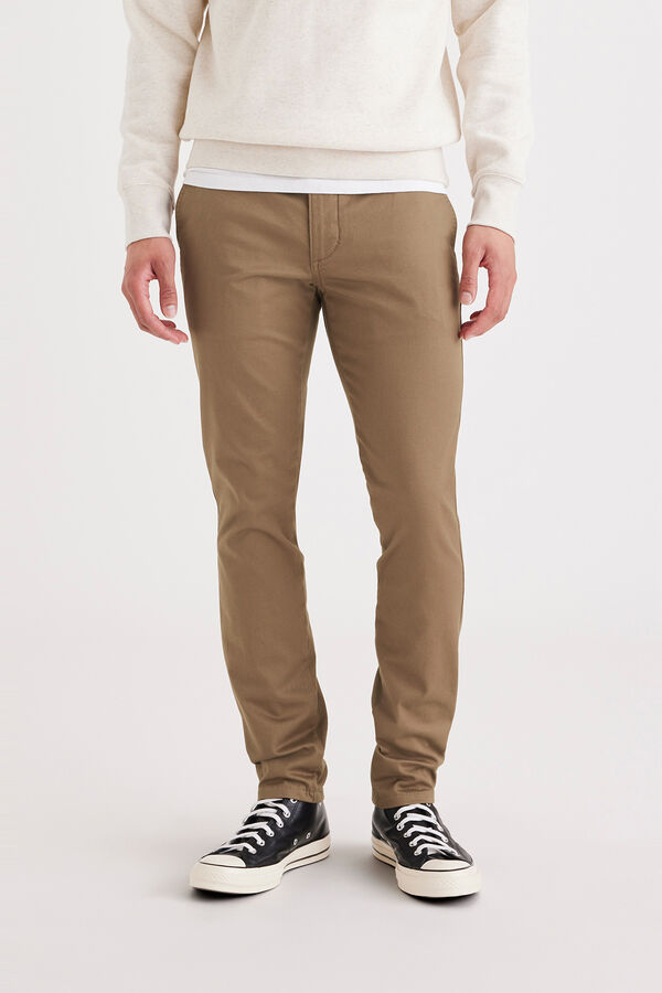 Cortefiel Pantalones chinos Skinny Fit Original para hombre Marrón