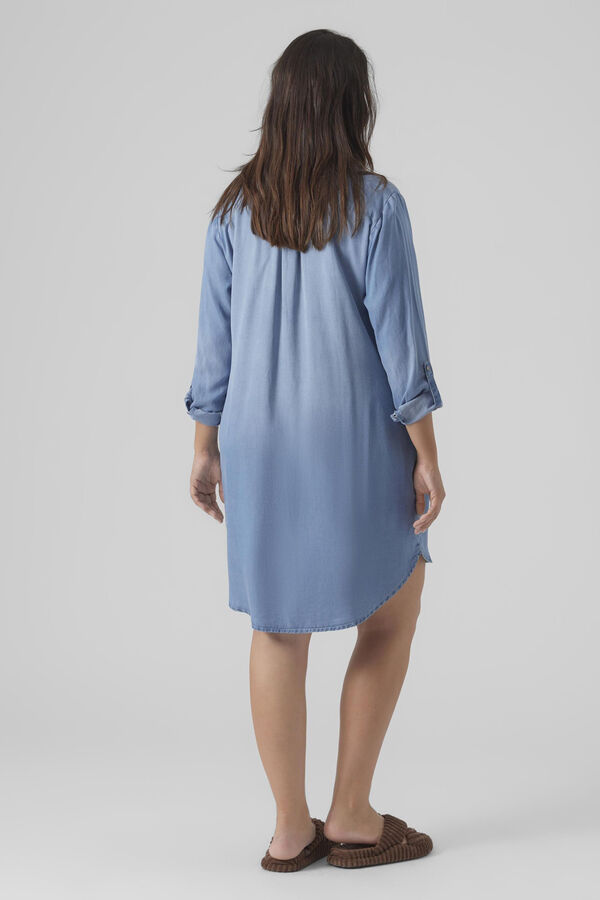 Cortefiel Plus size short denim dress Blue