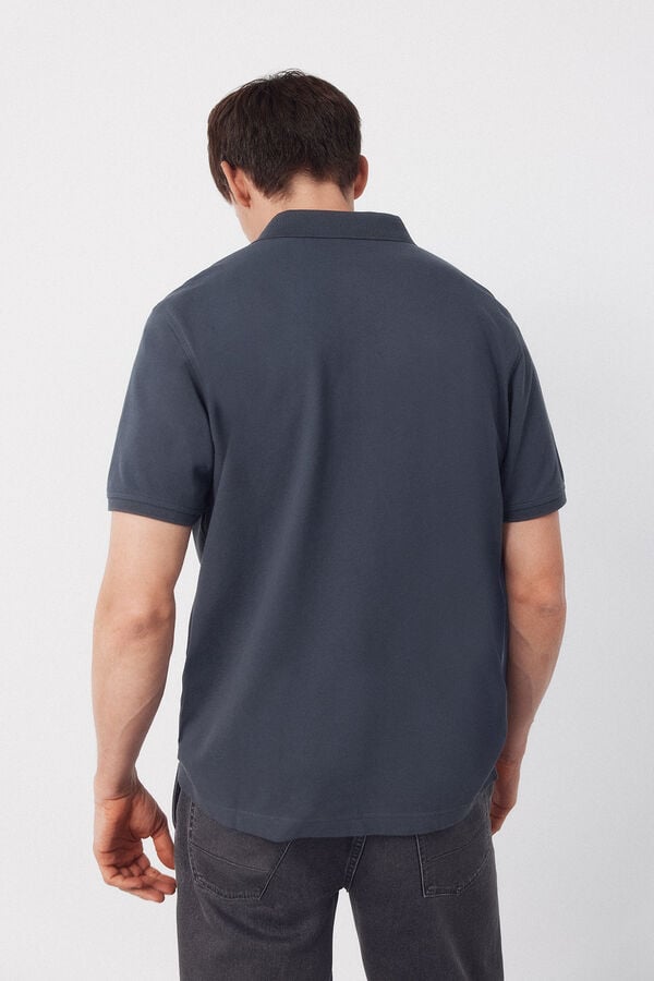 Cortefiel Basic piqu&eacute; polo shirt Grey