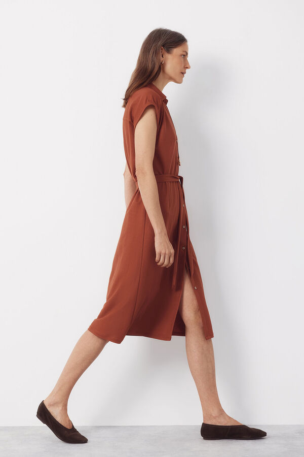 Cortefiel Shirt dress Brown