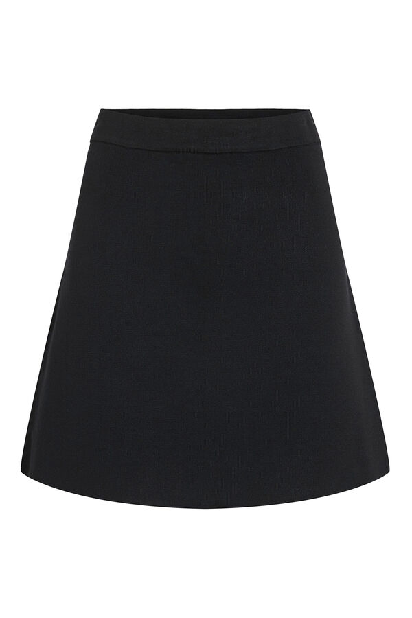Vila Saia curta de malha com viscose Preto