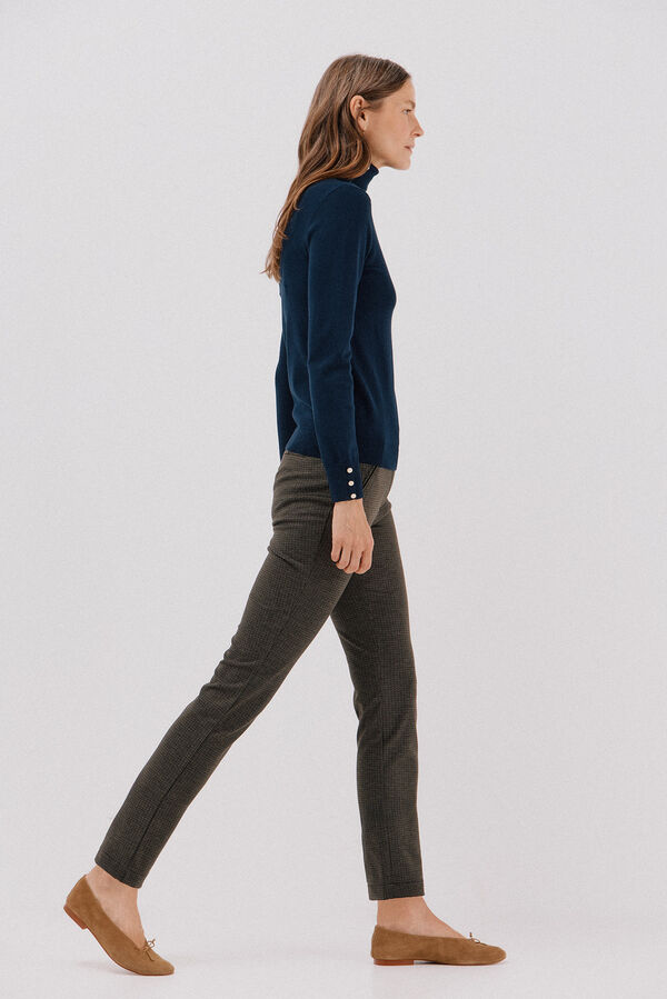 Cortefiel Short-sleeved jumper Navy
