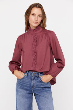 Cortefiel BCI cotton shirt Lilac